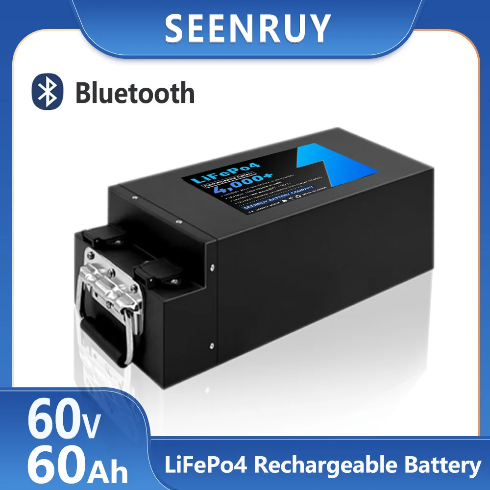 

60v 60AH Deep cycle Lifepo4 Battery Pack Lithium Iron Phosphate Built in BMS Optional Bluetooth for Electric forklift truck AGV