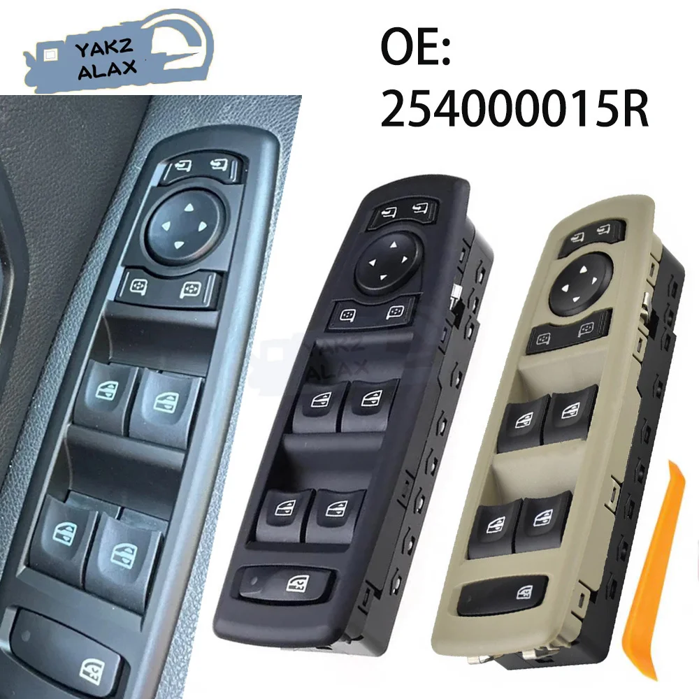 Interruptor Eléctrico de Control de Elevador de Ventanas para Renault Fluence Laguna Megane 3 2008 2009 2010-2016, Botón 254000015R
