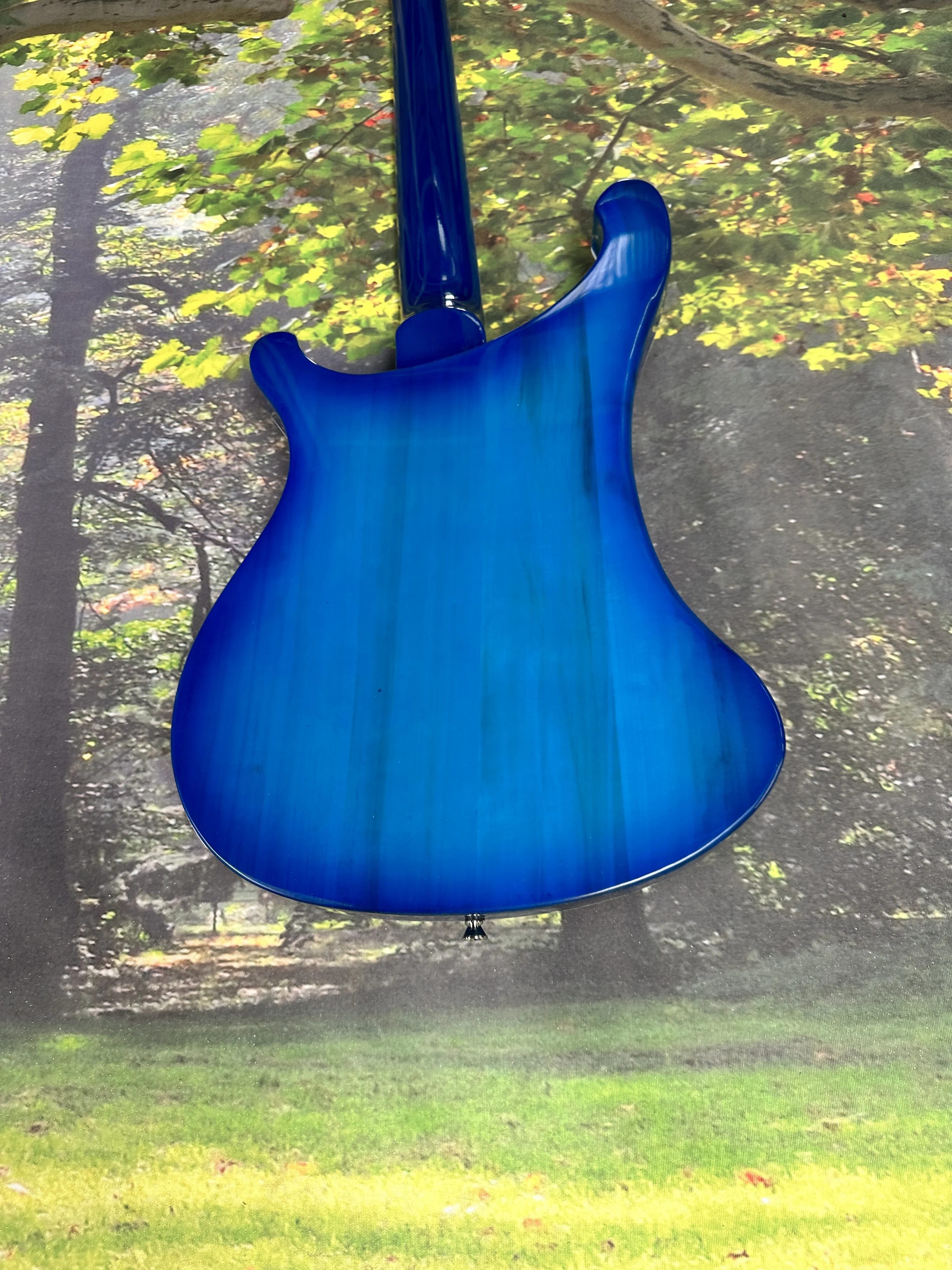 جيتار كهربائي ذو 4 أوتار باللون الأزرق العميق عالي الجودة مع أجهزة من الكروم وقيثارات باس من خشب الورد ولوحة الفريتس #6