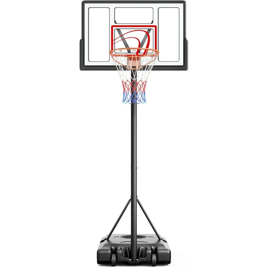 Cerceau de basket-ball réglable en plein air, 10 pieds, cerceaux portables, objectifs, panneau arrière de 44 pouces pour jeunes et adultes dans l'arrière-cour