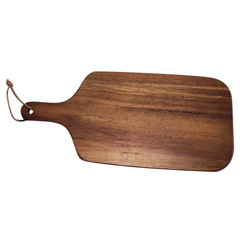 

Acacia Cutting Board with Handle Wooden Kitchen Chopping Board for Meat Cheese Bread Vegetables Fruits