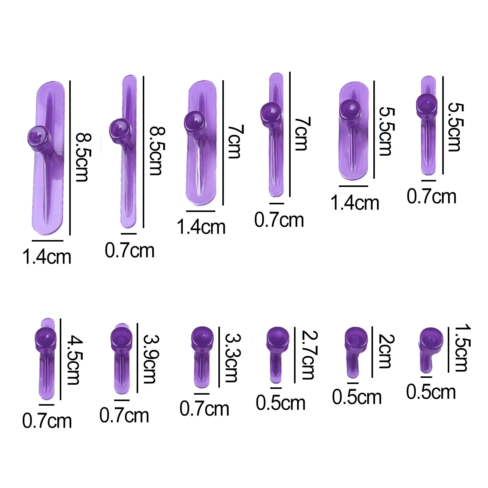 Car Body Glue Tabs, Ferramentas de remoção Dent, Dent Lifter, Slide Hammer, Roxo, Auto Reparação Parte, 12pcs