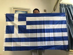 SKY FLAg Grecja Flaga 3x5ft Grecki Hellenic State Country Banner Grecja Baner narodowy Wiszący poliester Grecja Flaga