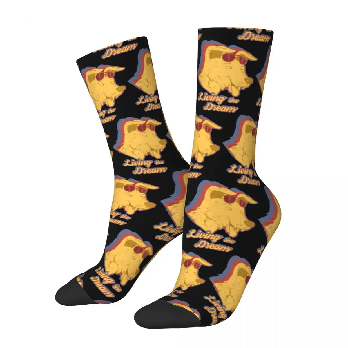 Funny Happy Men's compression Socks Masterful Retro Harajuku Bo Jack Horseman Hip Hop Novelty Casual Crew Crazy Sock Gift