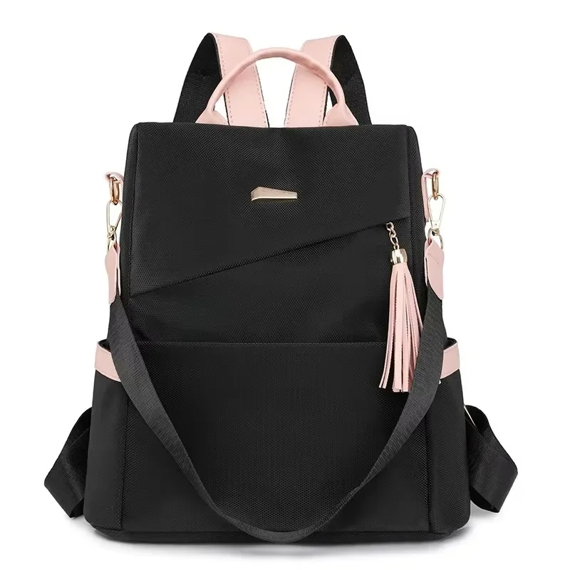 Women's fashion backpack large capacity lightweight Oxford cloth schoolbag leisure travel small backpack women