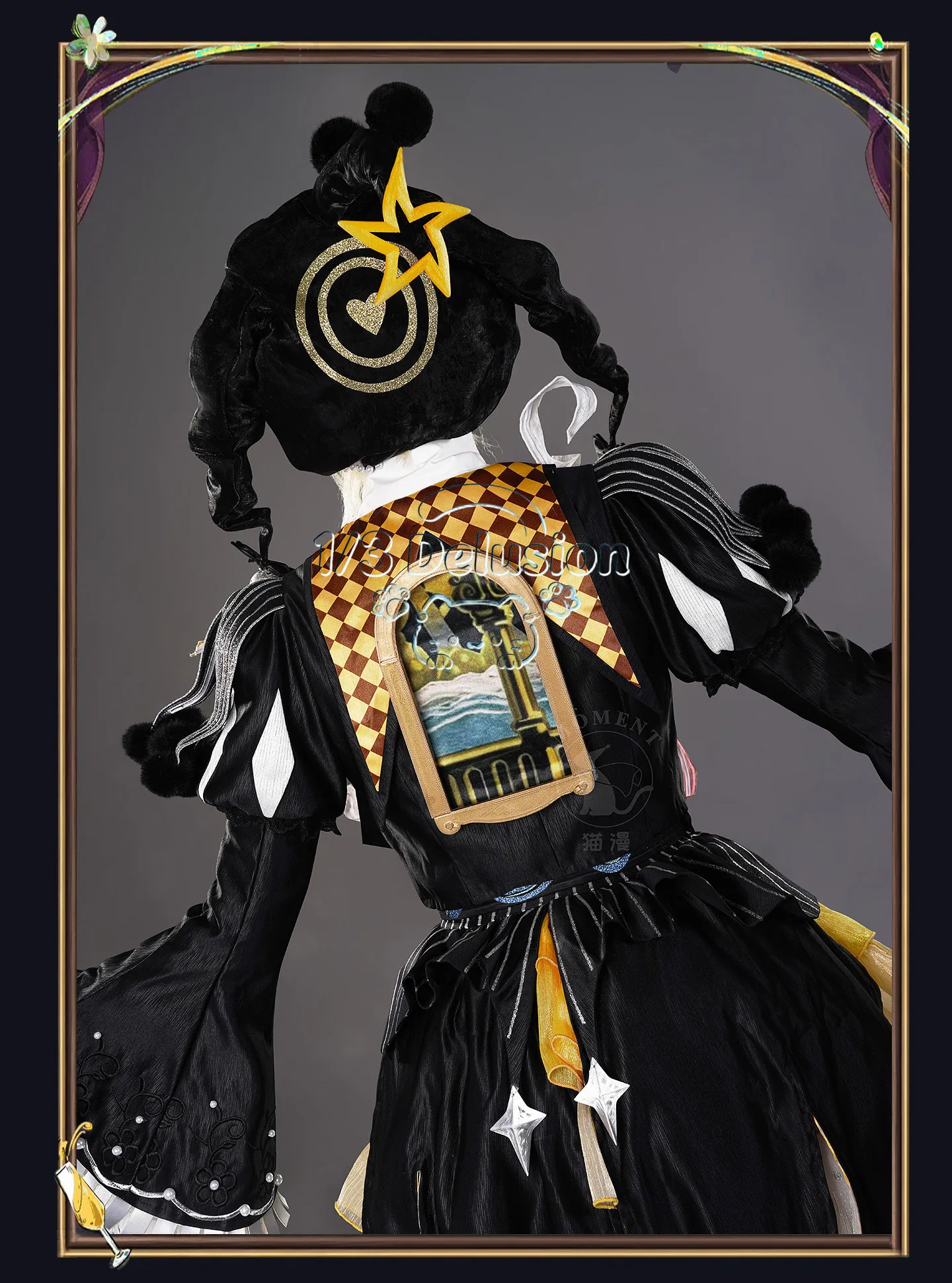 Série de jeux d'anime : Identity V Mime Artist Cleo Decroux Traveler of Dreams Costume de cosplay S-Tier Golden Skin Tenue complète