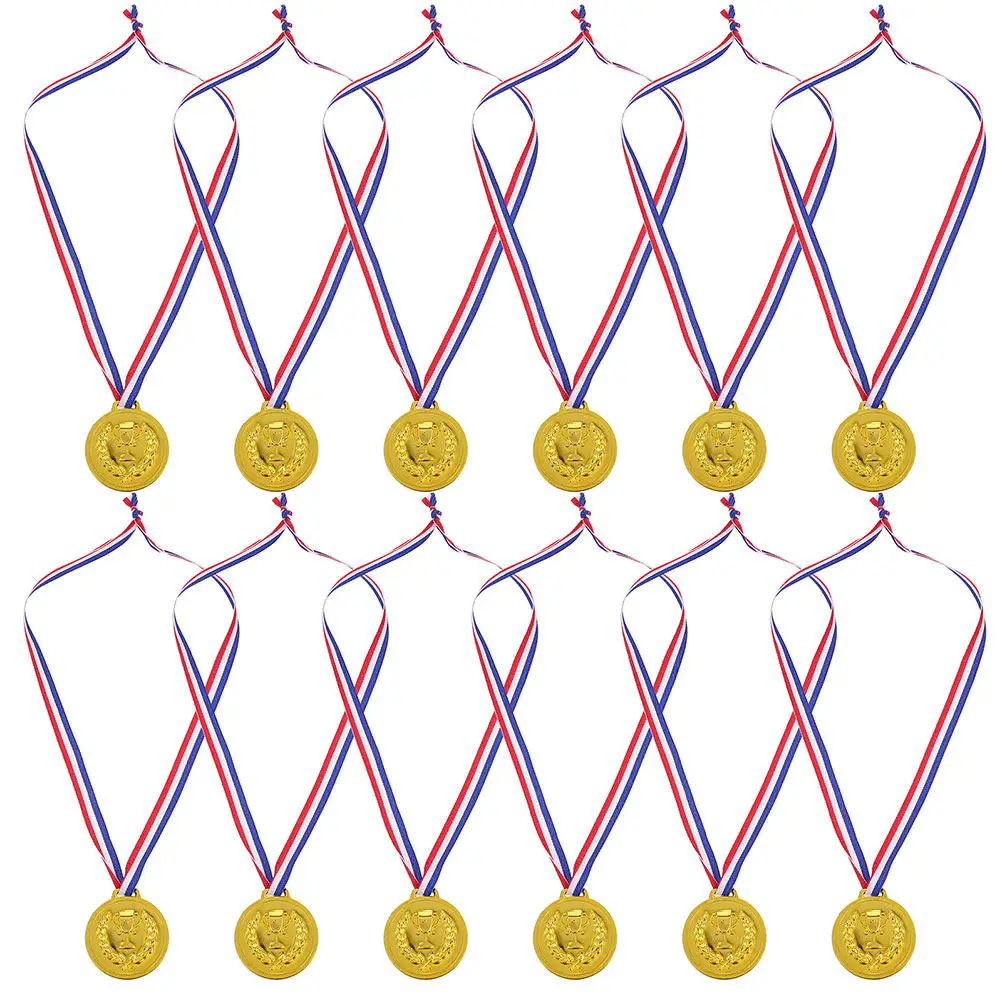 50pcs-children-gold-medals-metal-sports-award-medals-neck-ribbons-football-volleyball-competition-sports-prizes