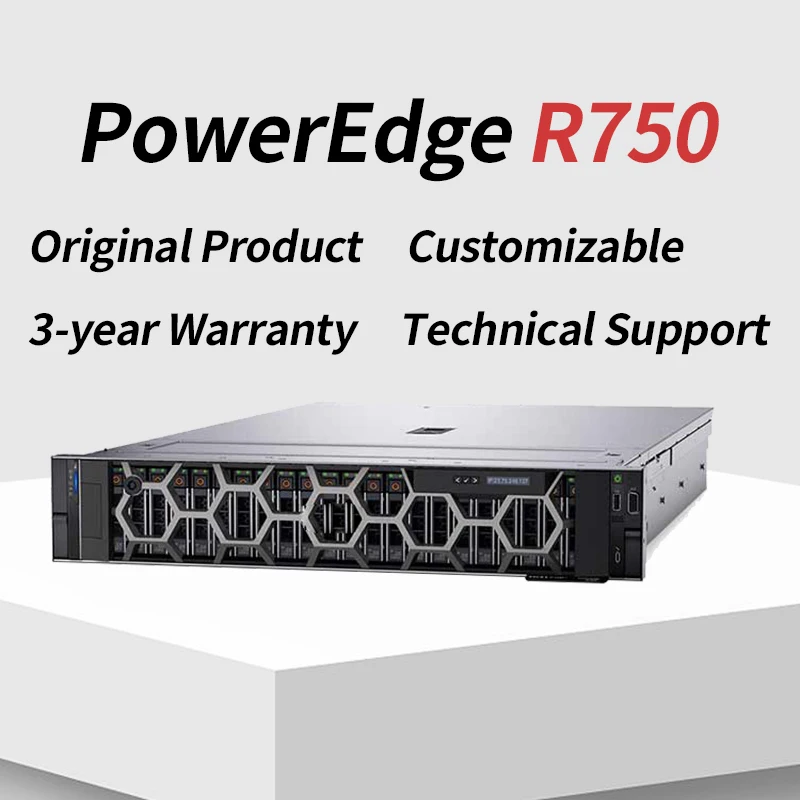 Original Poweredge R750 R750XS OEM 24 Bay SSD Storage Servers Network Web Xeon 2U Rack Servers