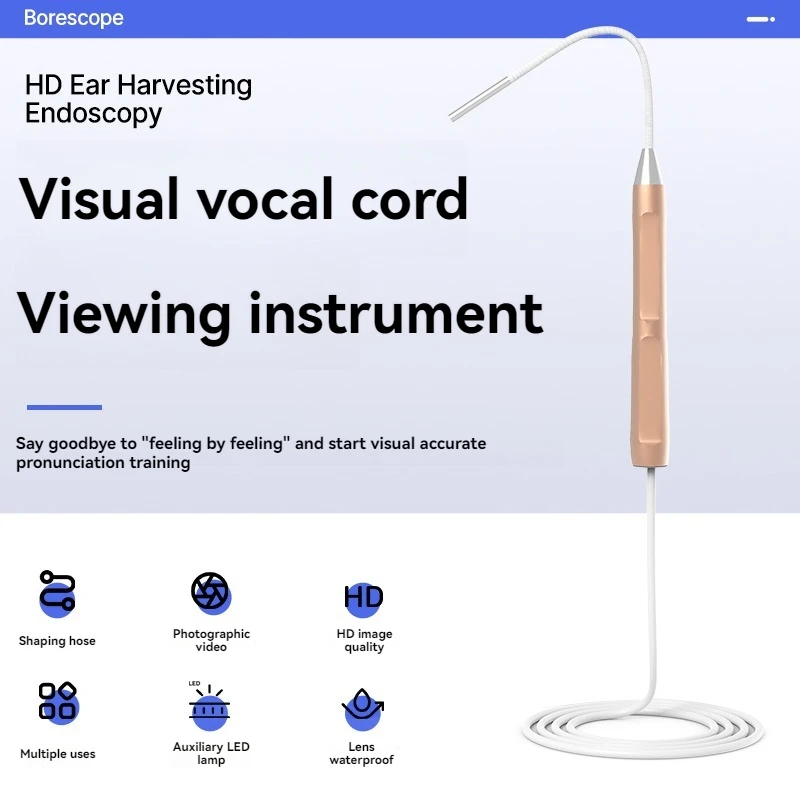 3.9mmHD Video Electronic Mirror Vocal Cord Observer Waterproof Camera Bendable Tube Throat Ear and Nose Endoscope for Android/PC