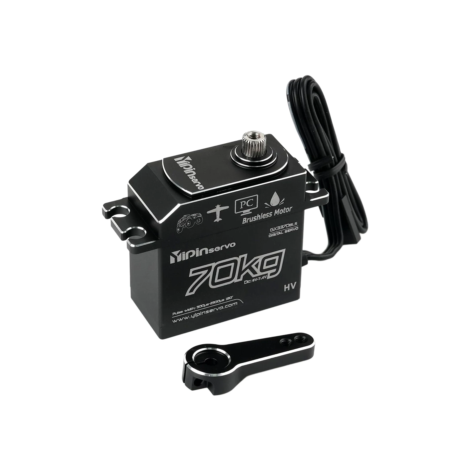 70kg de alto torque digital gx3370bls servos motor sem escova 180/270/360/357 graus 6-7.4v ip67 servos brinquedos peças para carro robô rc
