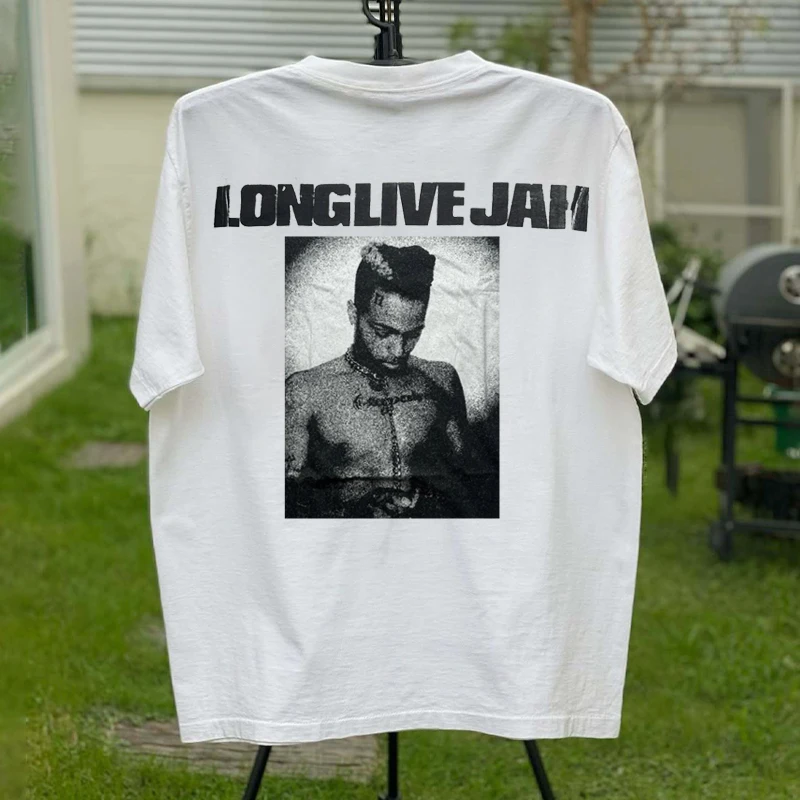 

XXX Rapper Rap Men's and Women's Pure Cotton Short-sleeved T-shirt Hiphop American Retro High Street Half-sleeved 26SS