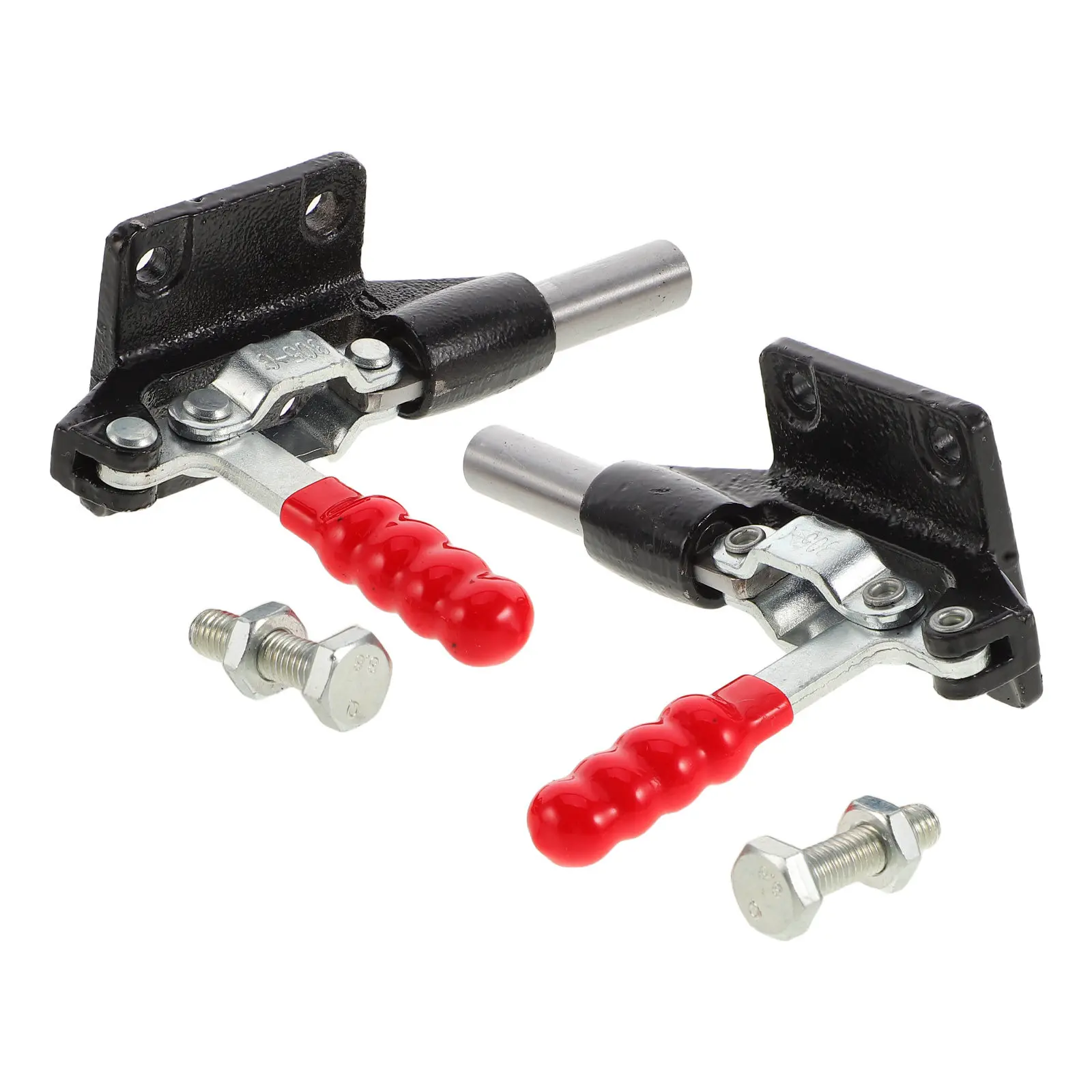 2Pcs Push Pull Adjustable Toggle Clamp Zinc Plated Quick Release Plunger Clamp for Workholding Woodworking Fabrication Welding
