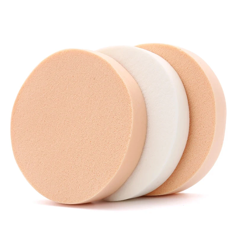 3Pcs Facial Powder Foundation Puff Round Shape Portable Soft Cosmetic Puff Makeup Foundation Sponge Wet Dry Use Beauty Tools