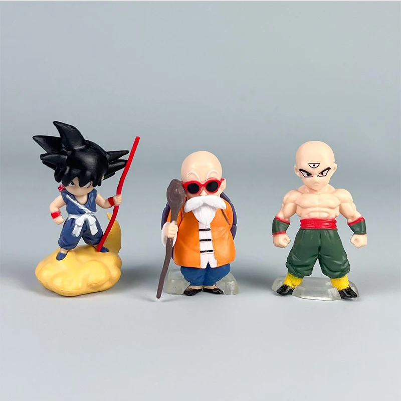 8pcs/lot Dragon Ball Mini Figure Super Saiyan Goku Vegeta Action Figure Collection Model Toys