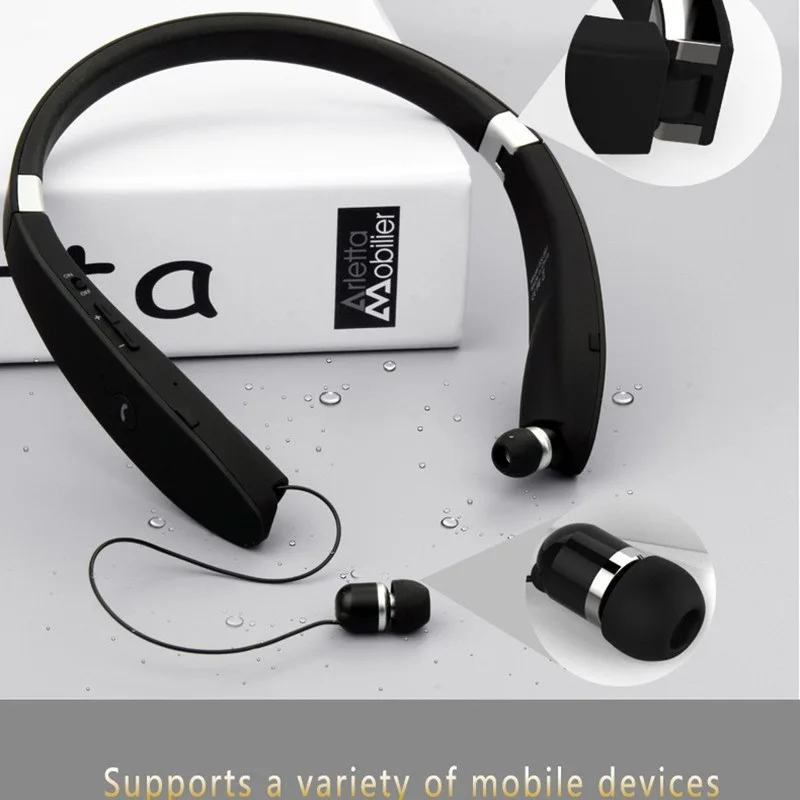 

SX-991 Stereo Bluetooth 5.0 Earphones, Foldable Universal Sports Music Headphones, Neck-Hung Wireless Headset