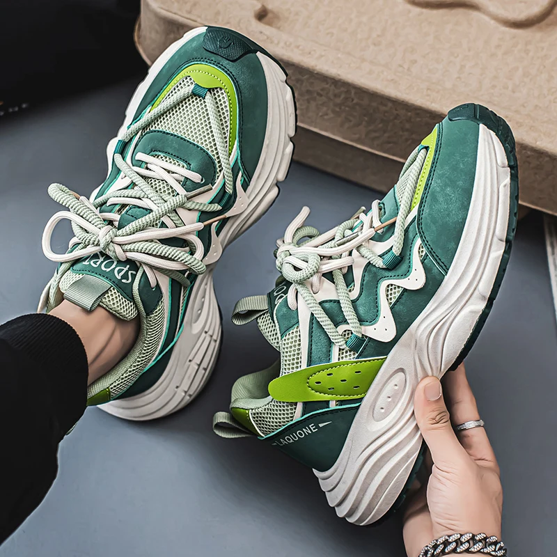 

Мужские кроссовки 2026 года: новая коллекция, весна, на толстой подошве, сетчатые, дышащие, повседневные, спортивные, универсальные, удобные, легкие, модные