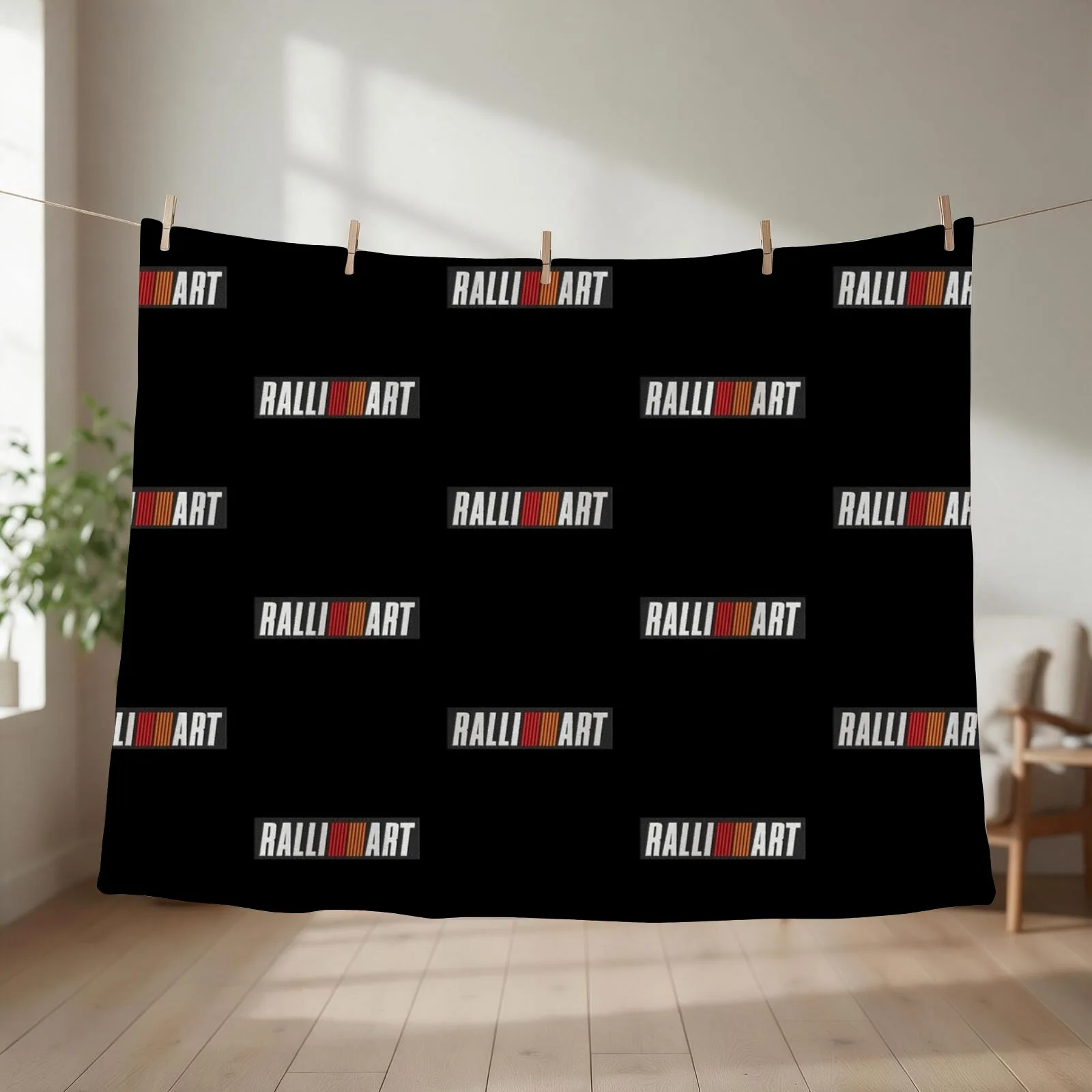 Ralliart Embroidery logo Throw Blanket couch cozy soft plush fuzzy picnic outdoor blanket