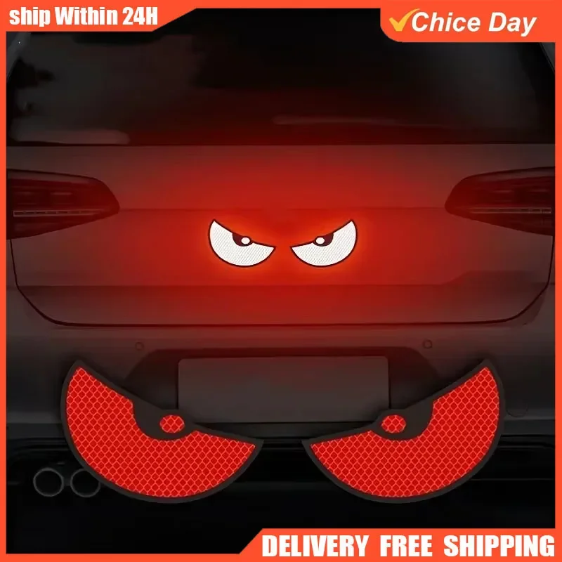 

НОВЫЕ 2 шт., автомобильные светоотражающие наклейки «Око демона», мотоцикл, улучшают видимость автомобиля в ночное время и безопасности вождения