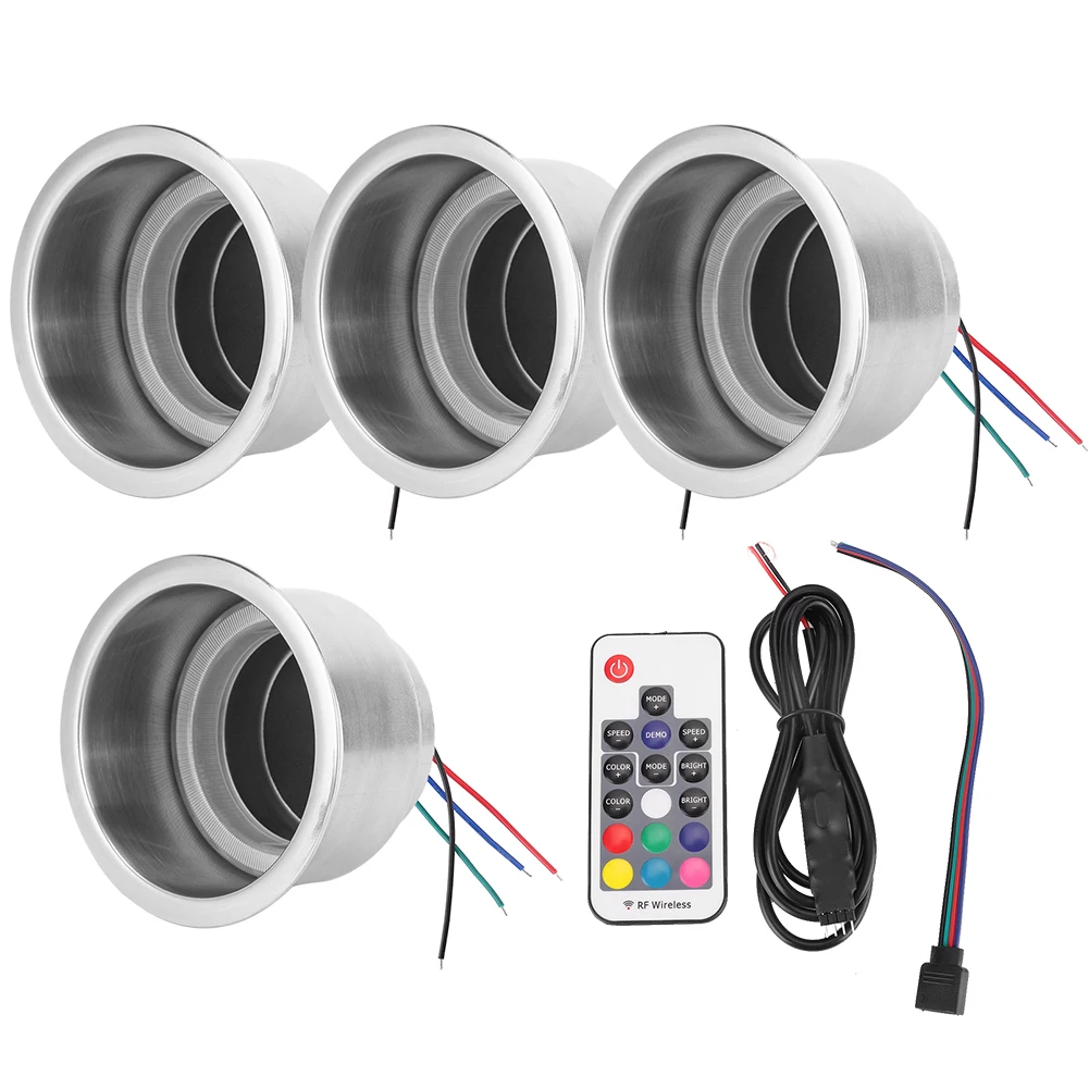 

RGB Cup Holder LED Drink Cup Holder 12V RGB LED Car Beverage Bottle Cup Holders with Remote Control for Marine RV Truck