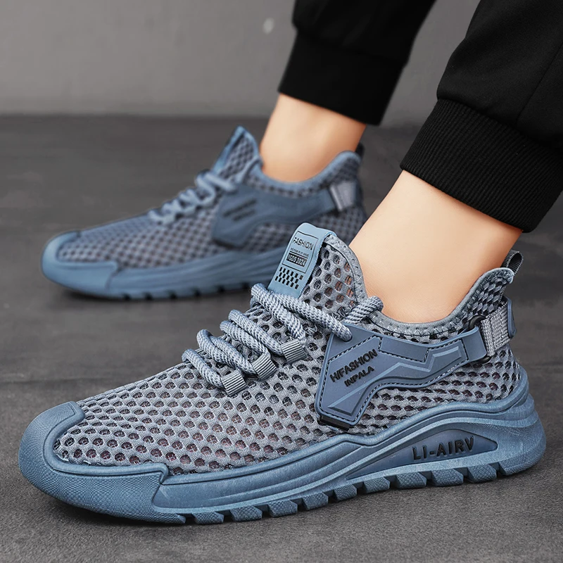 Men Shoes 2024 The New Summer Breathable Thin Mesh Surface Casual Mesh Shoes Casual Sneakers Soft Sole Loafers Sneakers Man