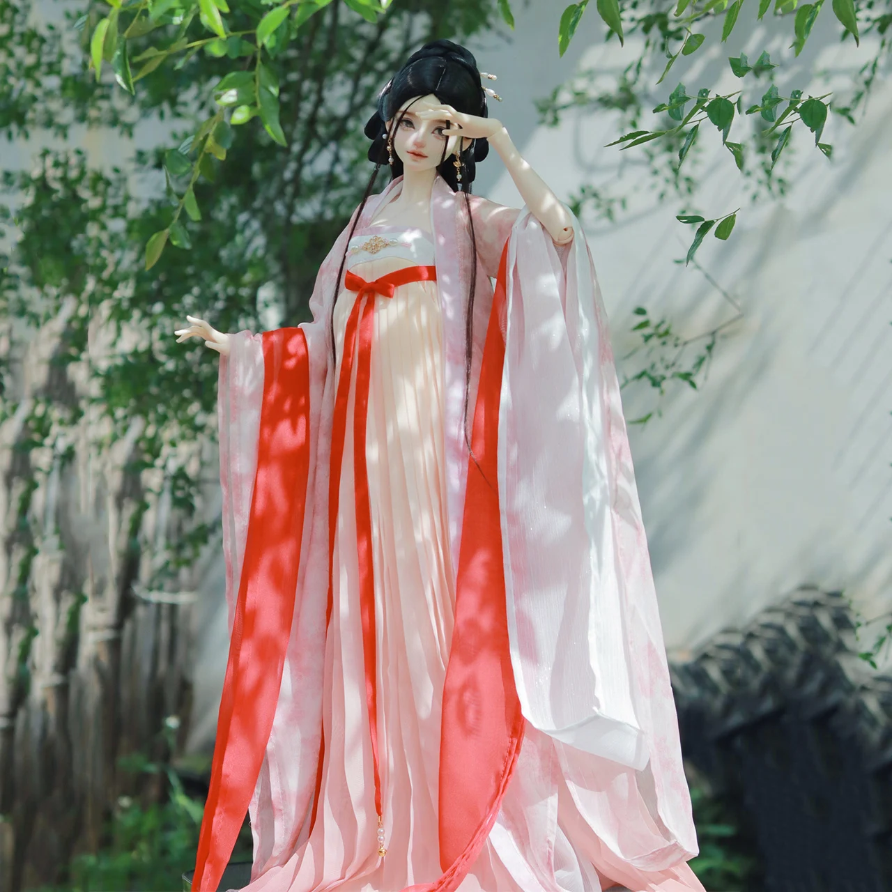 

1/4 1/3 Scale BJD Ancient Costume Skirt Chinese Hanfu Long Robe Fairy Dress For BJD/SD MSD SD13 Big Girl Doll Accessories A2093