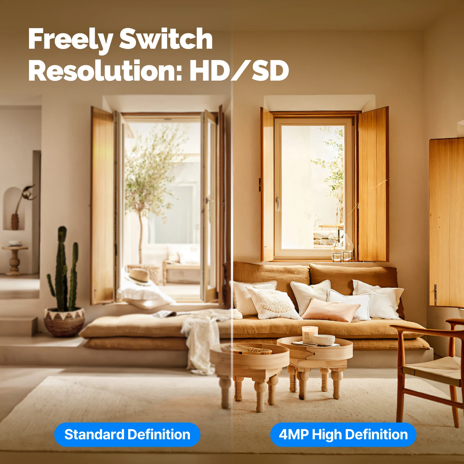 Tuya WiFi كاميرا داخلية عموم/إمالة الأمن الذكي 4MP HD الأشعة تحت الحمراء للرؤية الليلية كشف الحركة رصد دورية بانورامية