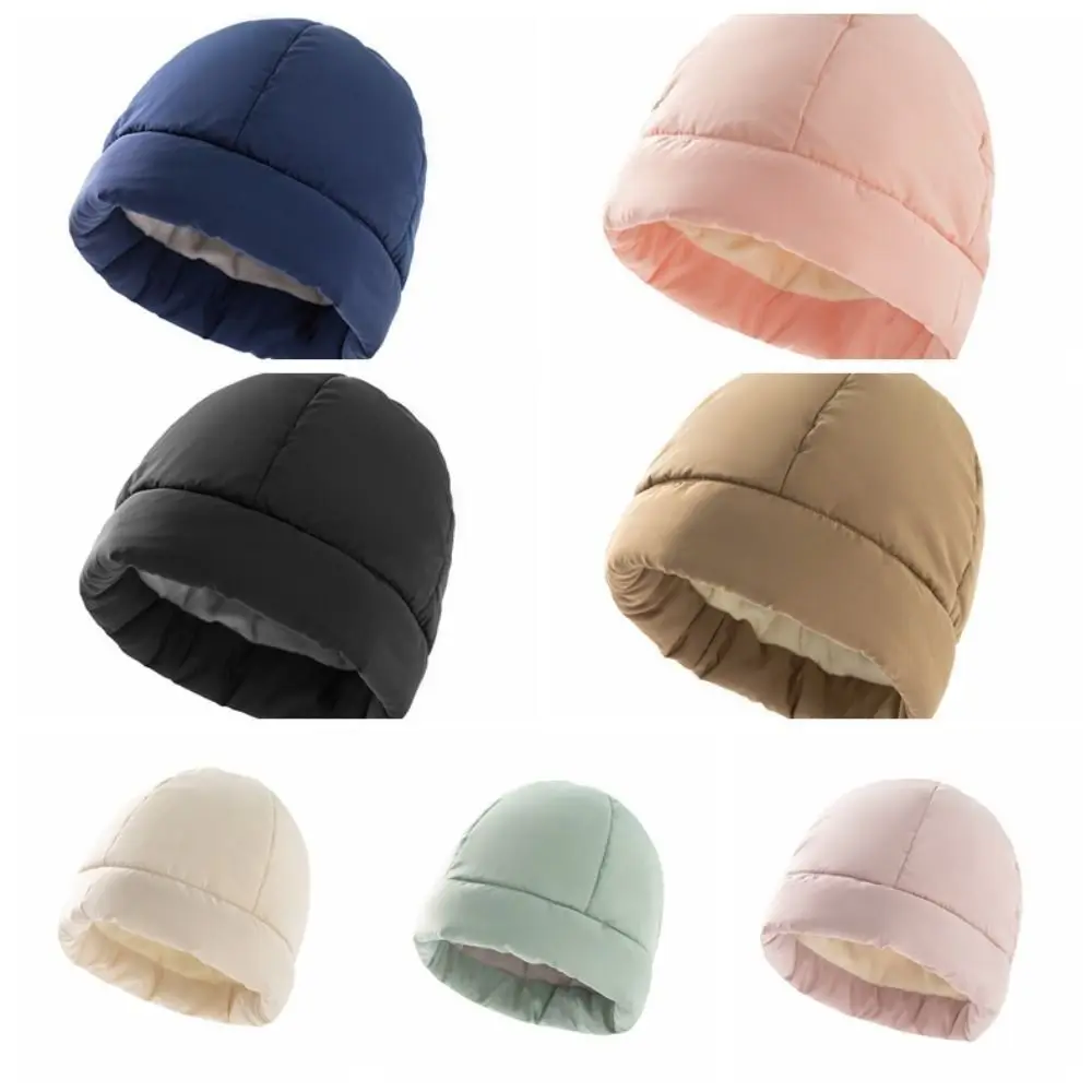 Fashion Polyester Quilted Fluffy Cap Thickening Warm Coral Velvet Hat Ear Protection Windproof Warm Cap Autumn Winter