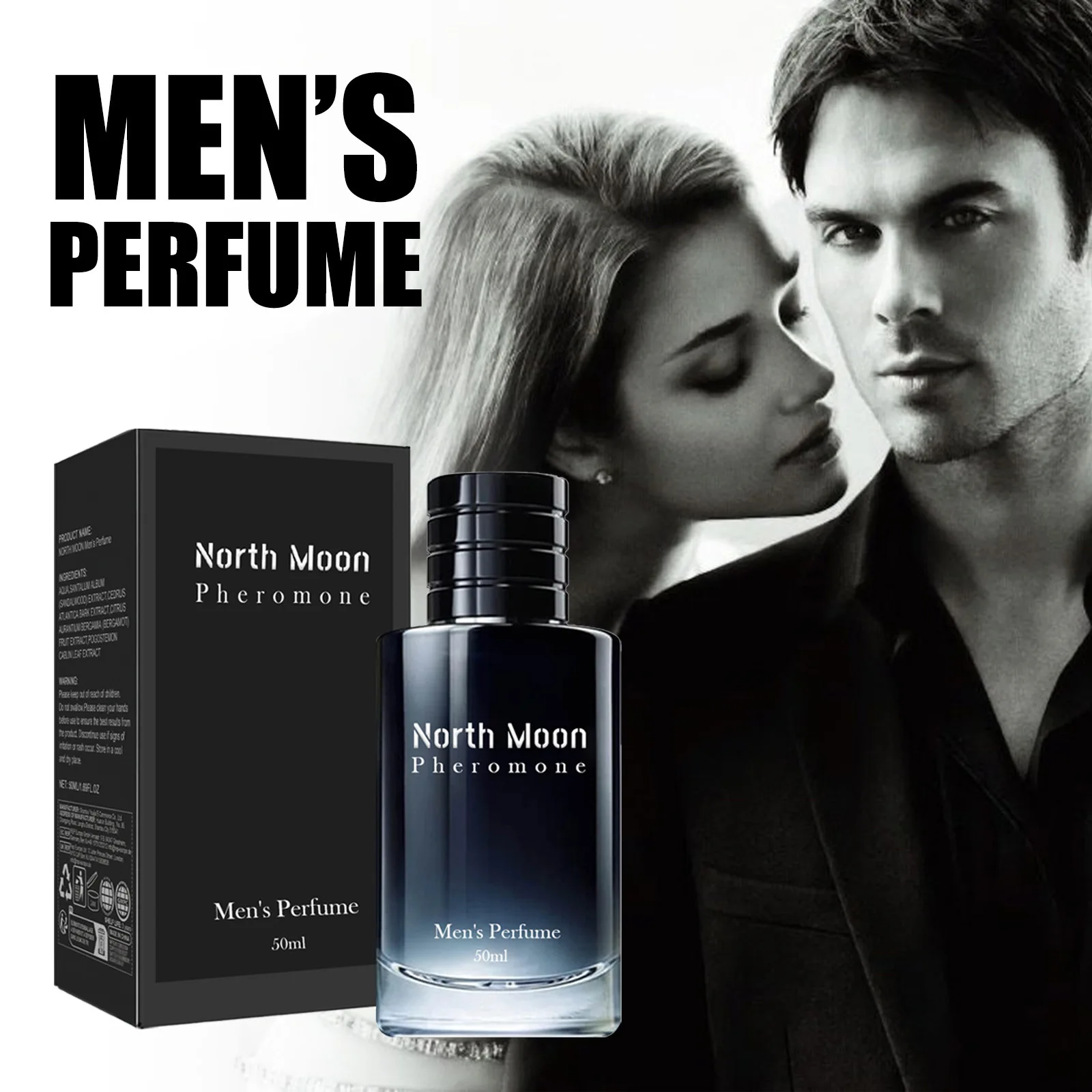 

Парфюм North Moon 50 мл для мужчин, сандаловое дерево, очаровательный аромат, стойкий легкий запах, привлекающий феромоны, свежий, соблазнительный парфюм.