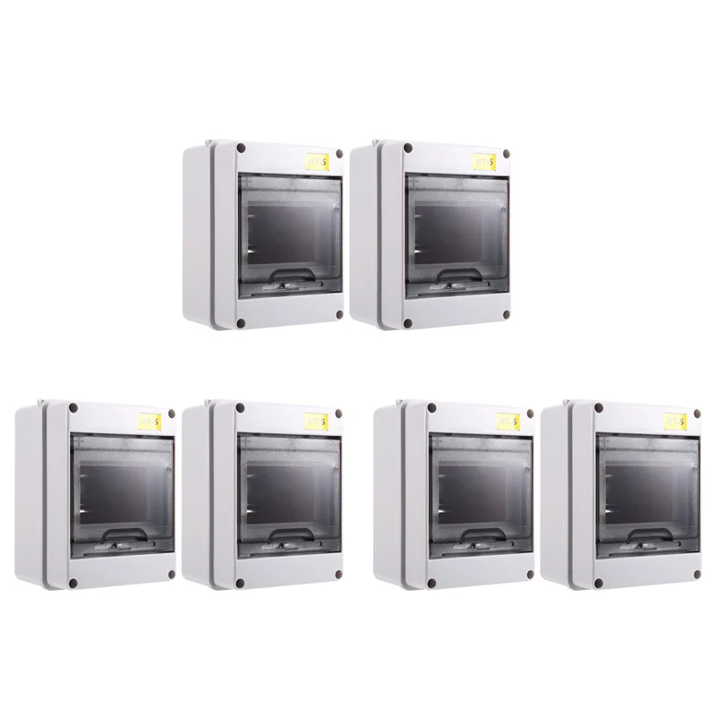 

N04R 6 шт. HT-5-контактный IP65 Mcb выключатель распределительная защитная коробка силовой электронный корпус на DIN-рейку для автоматического выключателя