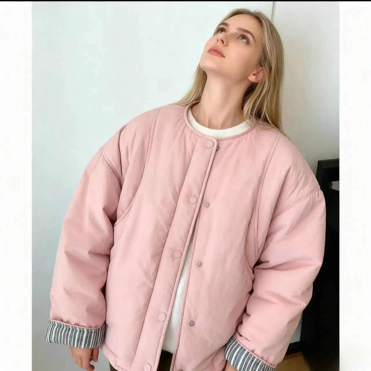 

Парки женские Femme осенние нейлоновые пуховые на хлопковой подкладке с набивными шнурками универсальные сафари для альпинизма и треккинга на открытом воздухе