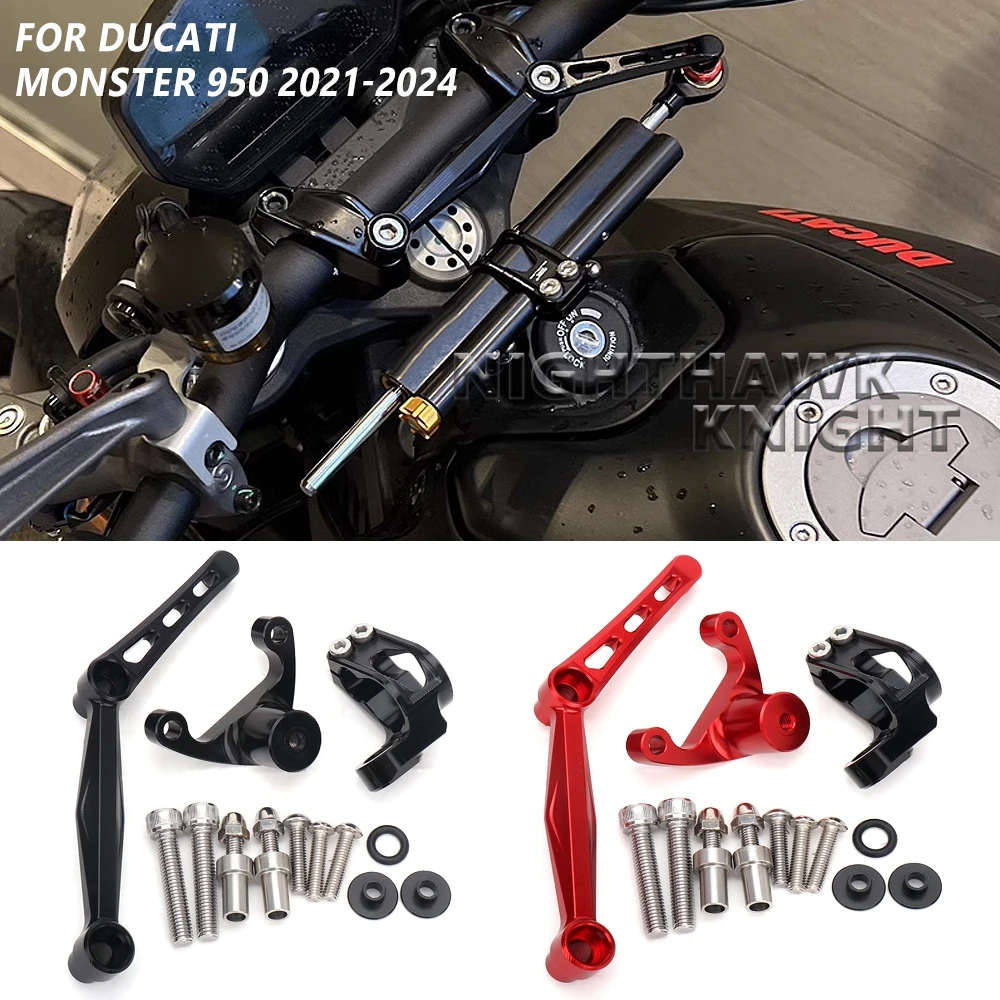 For Ducati Monster 950 Monster 937 2021-up Motorcycle Accessories Steering Damper Bracket Kit Mount Support