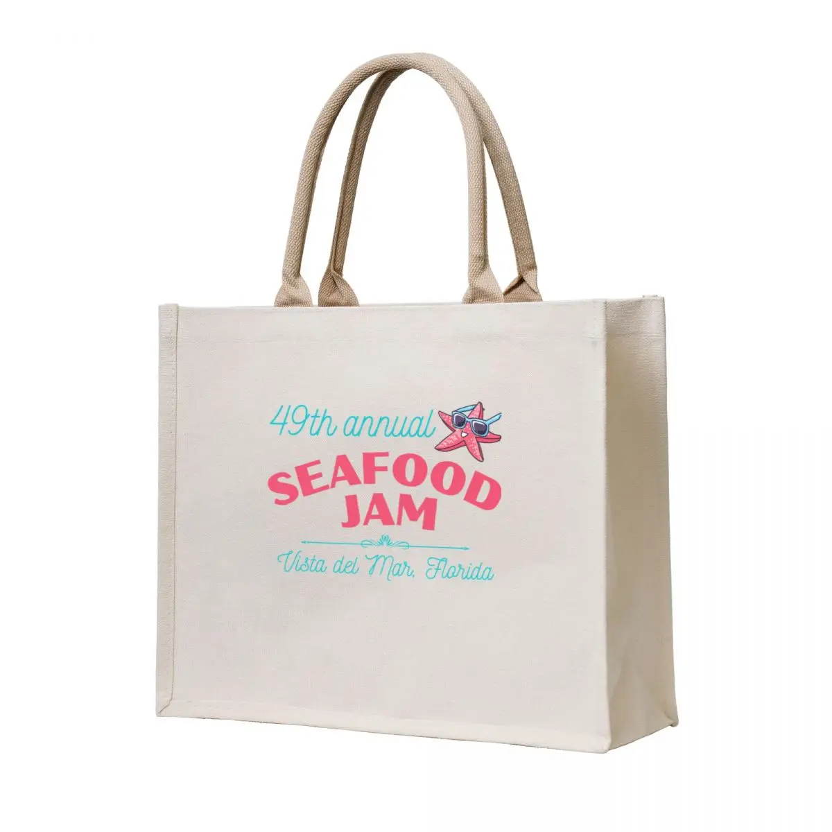 

Vista Del Mar 49th Annual Seafood Jam Barb and Star Tote Bag custom bags eco pack