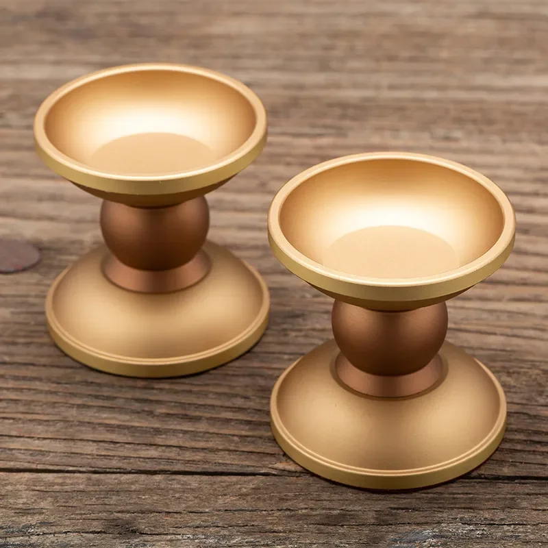 Pure copper candle holder household offering lamp ornament Guanyin God of Wealth offering Buddha candle holder, wholesale of