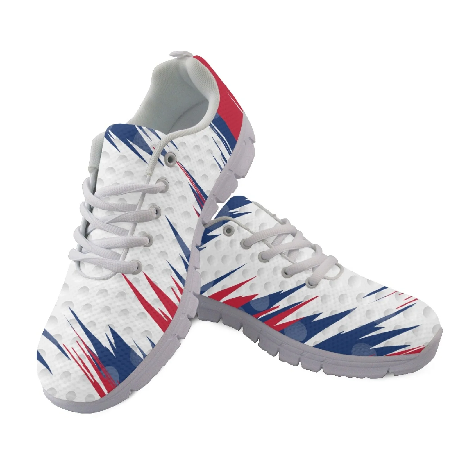 Coloranimal Golf Ball Patriotic Pattern Casual Fitness Shoes for Men Mesh EVA Sole Women Sneakers Running Athletic Shoes