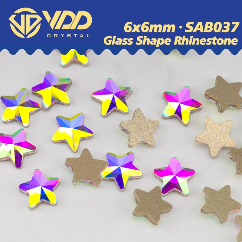 VDD 6x6mm 100/500/1440Pcs Glass Shape Crystal Rhinestones Crystal AB Flatback Diamond DIY Nail Art Crafts Decoration SAB37