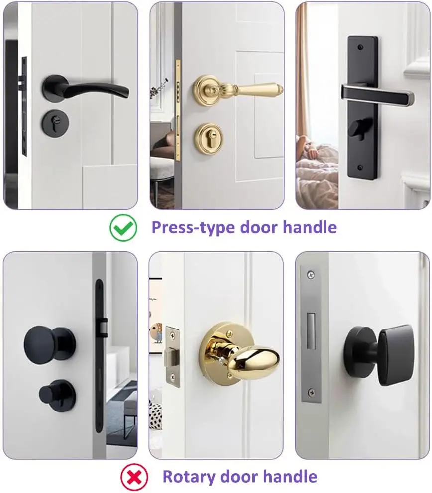 قفل رافعة الباب قفل مقاوم للأطفال 3M لاصق بدون حفر تثبيت بسيط لا حاجة لأدوات أقفال خزانة سلامة الطفل للباب