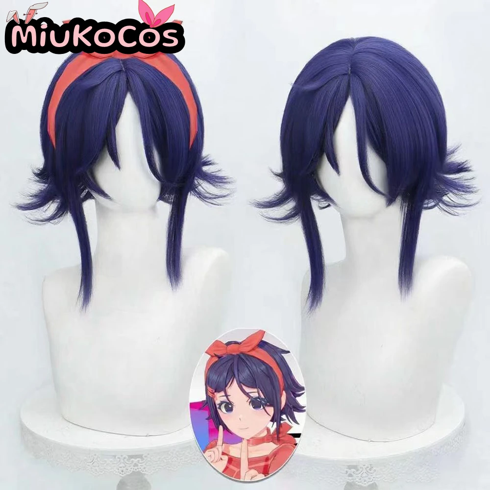 متوفر في المخزون شعر مستعار ميتا وميلا التأثيري MiukoCosplay لعبة Miside Cosplay