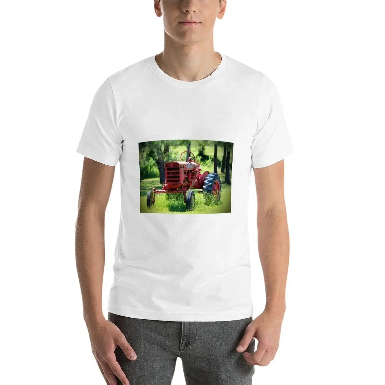 McCormick Farmall Tractor camiseta camisetas camiseta gráfica ropa estética Camiseta de algodón hombres