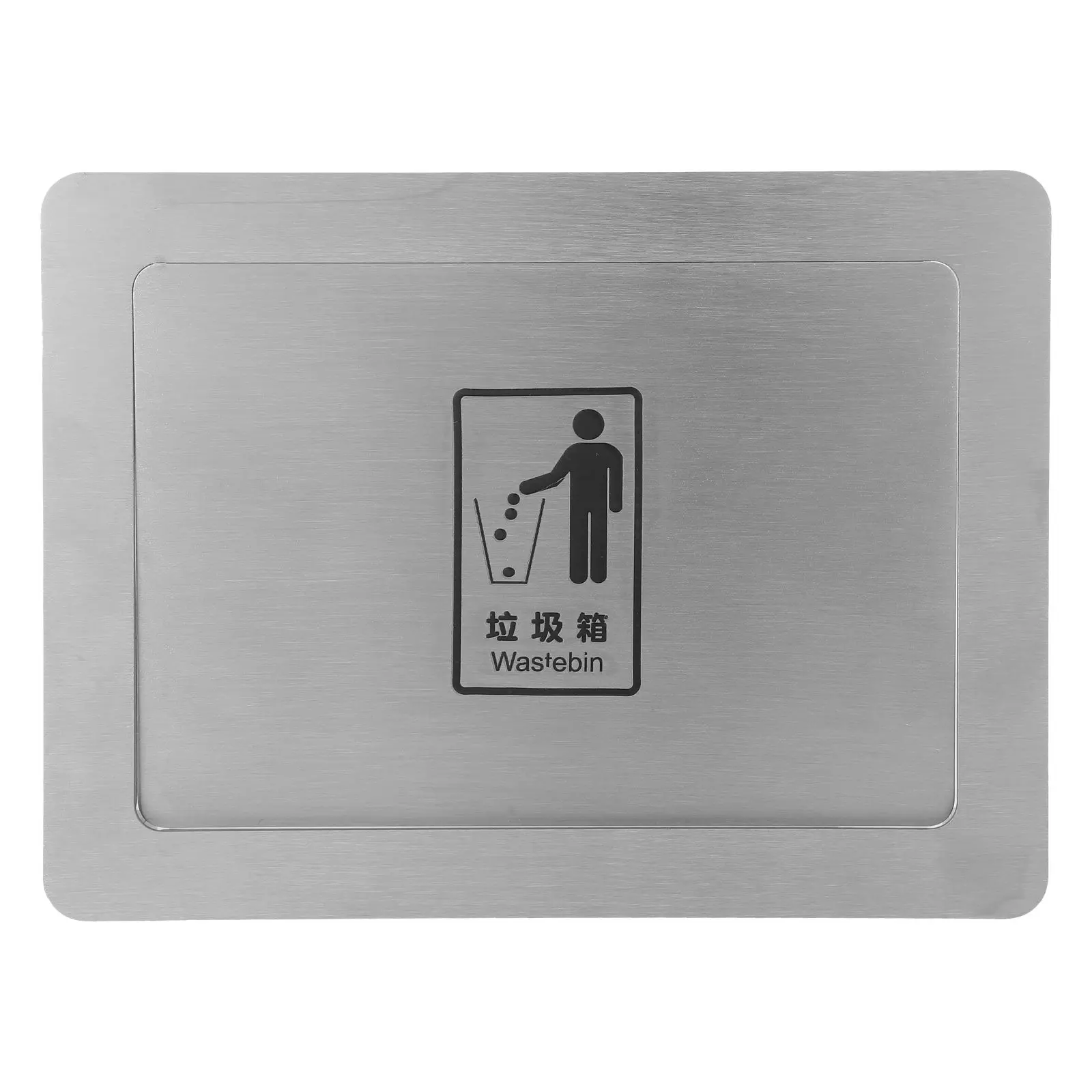 built-in-stainless-steel-trash-chute-lid-side-mounted-swing-flap-for-kitchen-counter-milk-tea-shop-commercial-space-recessed