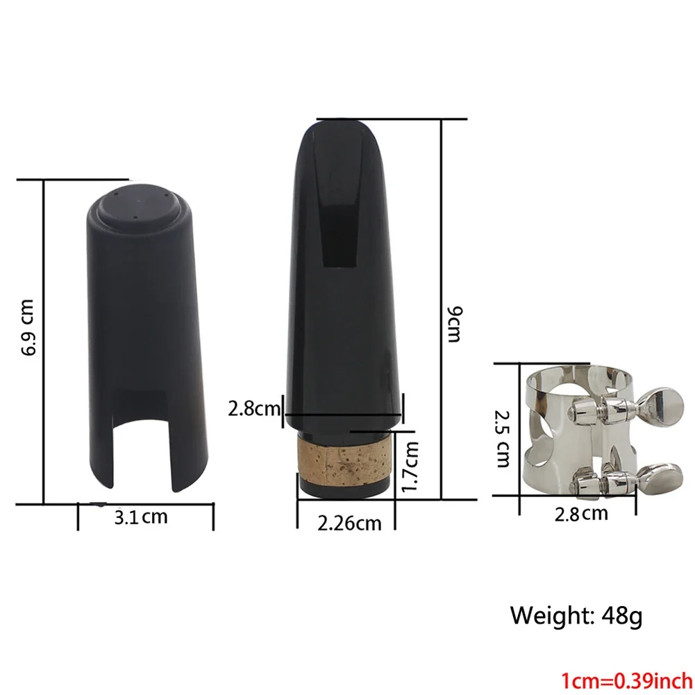 

Brand New Clarinet Mouthpiece Accessories Reed Replacement Set With Ligature 90mm Advanced Bb Beginner Black Cap
