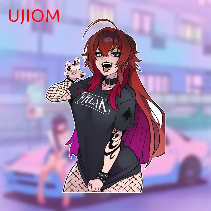 UJIOM for Rias Anime Gothic Girl Wall Stickers Fashionable Skateboard Graffiti Decals Waterproof Adhesive Home Accessories