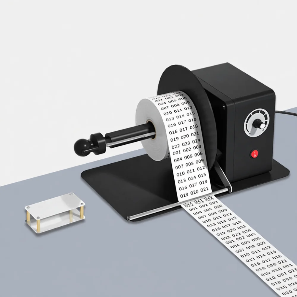 Automatic Label Roll Rewinder Machine For Thermal Printer Sticker Paper Washable Tag Organiser Office Accessory