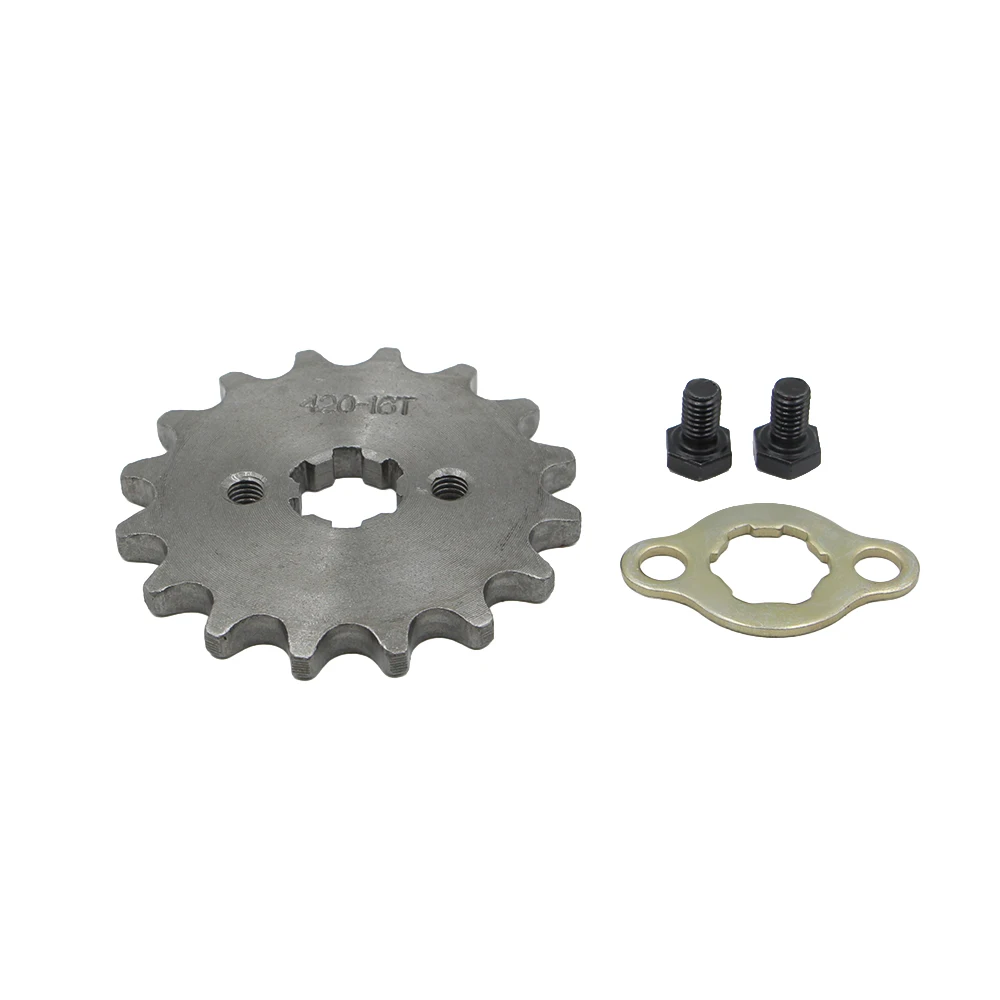 Front engine sprocket 420 # 17mm-20mm 10T-19T with fixed plate lock suitable for ATV four-wheel go kart motorcycle scooter