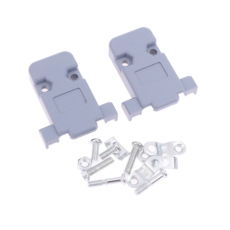 2Set DB-9 DB9 RS232 Male Female Connector Plug RS232 COM Adapter With Plastic Case With Socket D-Sub 9 Pin PCB Connector