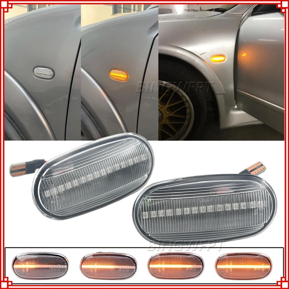 2x Car LED Turn Signal Lamp For Mitsubishi Triton L200 2005-2015 Pajero Montero Sport Nativa 2008-2016 Side Marker Blinker Light