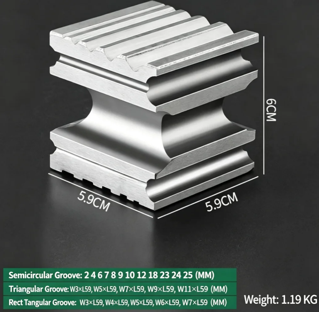 Square Six-Sided Dapping Block High Hardness Steel Forming Shaping Tool Jewelry Tools Swage Block Channel Jewelry Making Block