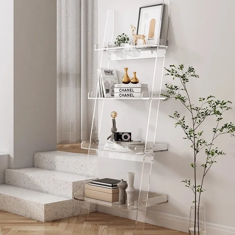 Acrylic shelf against the wall Bookshelf Living room display stand Flower stand Multi-layer storagedisplay stand Simplestorage