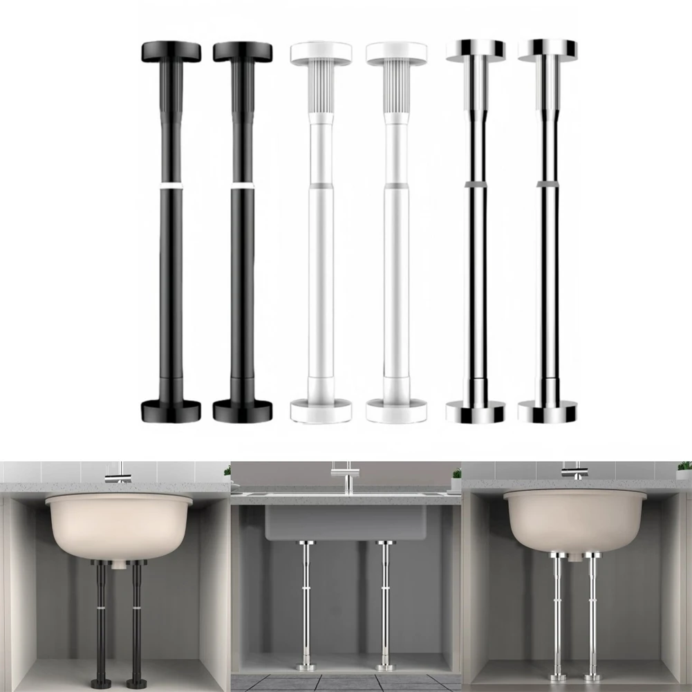 2Pc Undermount Sink Bracket Adjustable Stainless Steel Sink Support Drill-Free Installation Repair Kit For Kitchen Bathroom Part