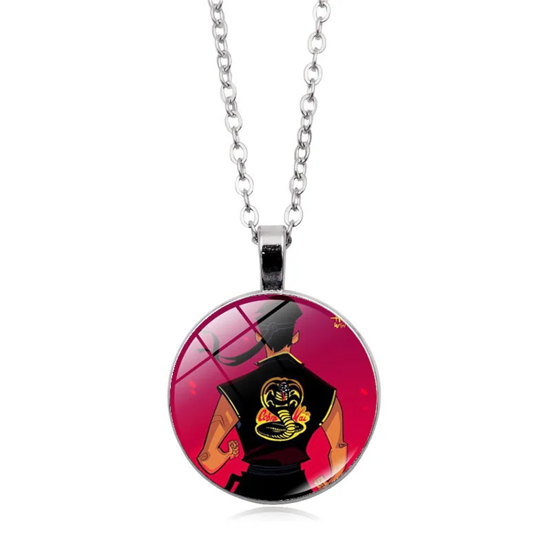 3 Anime Cobra Kai Necklaces Daniel LaRusso Movie Karate Kid Cosplay Prop Necklace Pendant Men and Women Jewelry Gifts