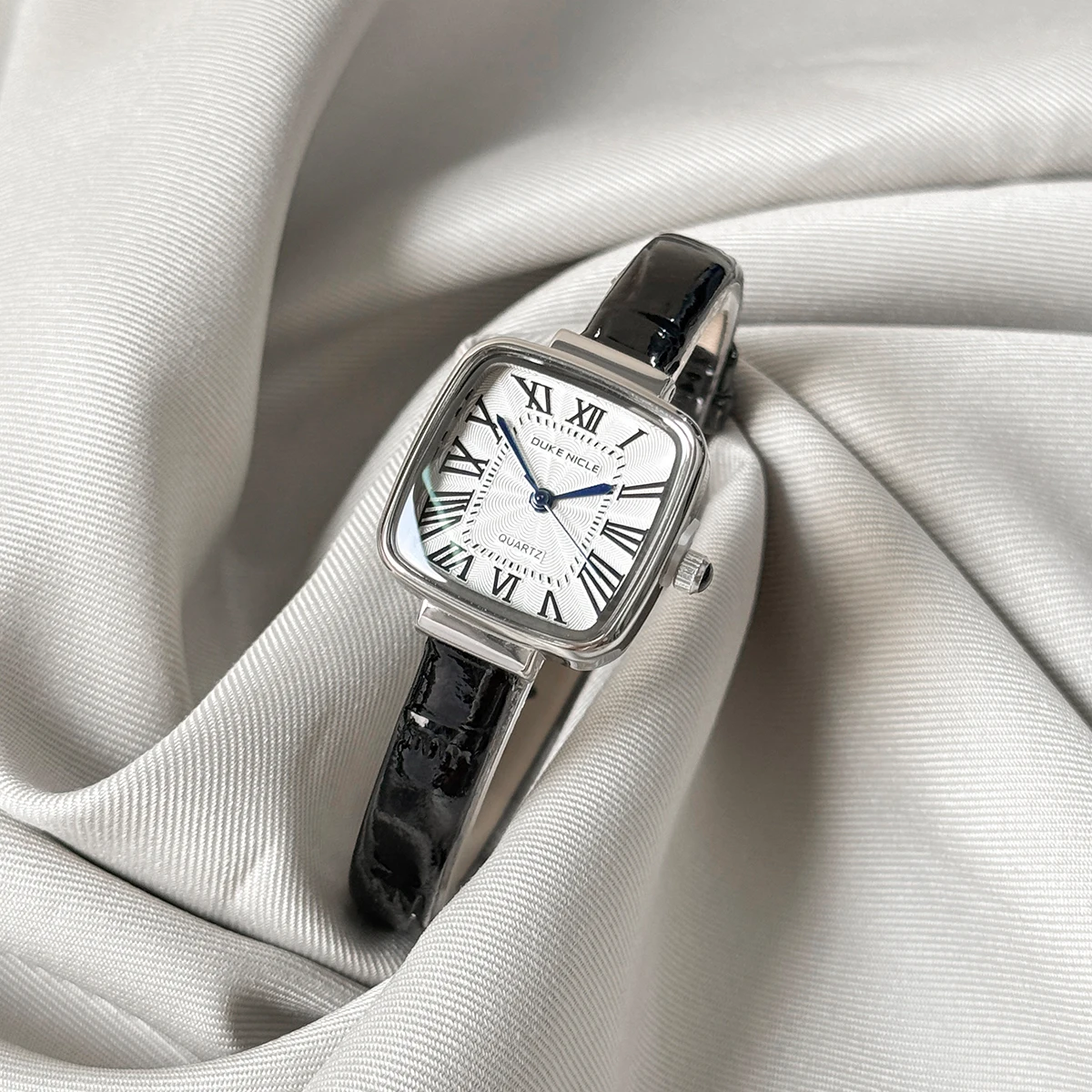 Mulheres quadradas simples estudante relógios de couro pulseira fina relógio de pulso de quartzo casual senhoras roma dial relógio relojes para mujer